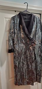 Silver sequins dress